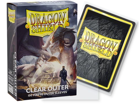 Dragon Shield Standard Size Card Sleeves - Matte Clear Outer (100 Sleeves)
