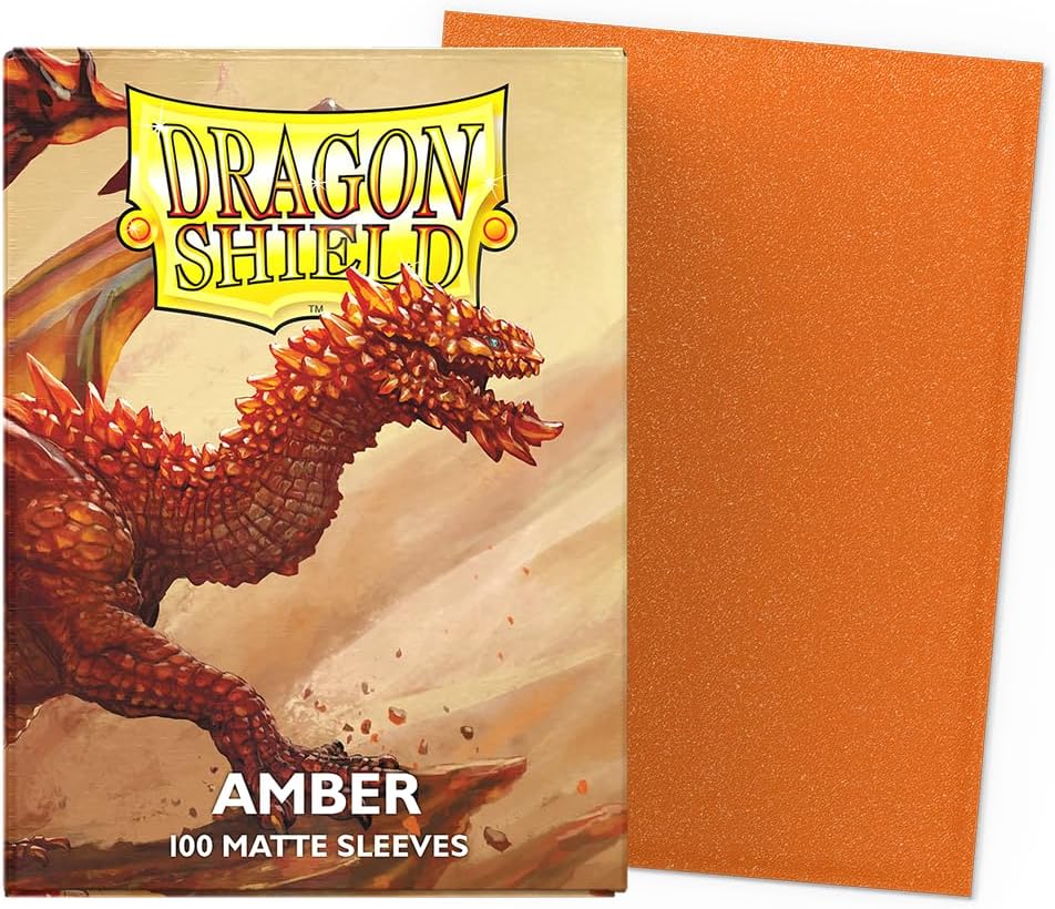 Dragon Shield Standard Size Card Sleeves - Matte Amber (100 Sleeves)