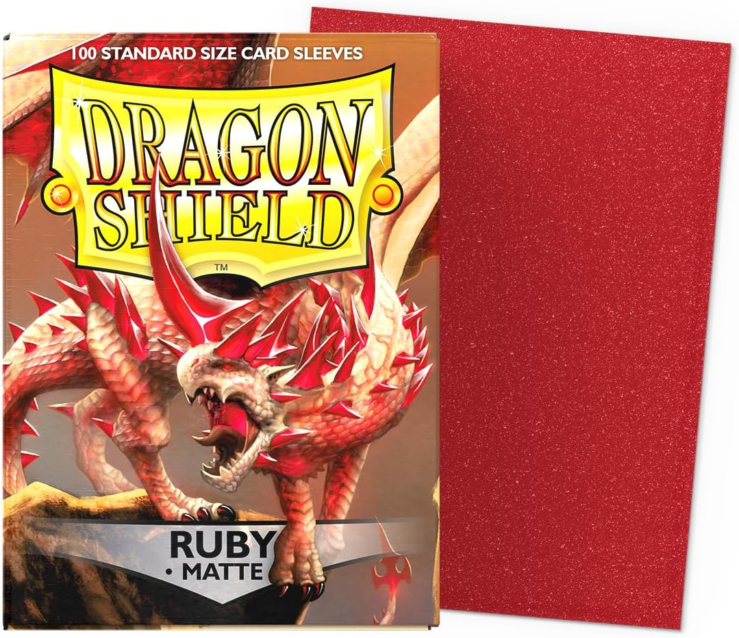 Dragon Shield Standard Size Card Sleeves - Matte Ruby (100 Sleeves)