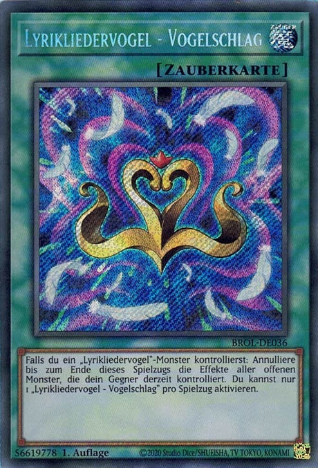 Lyrikliedervogel - Vogelschlag - Secret Rare - Divine Cards