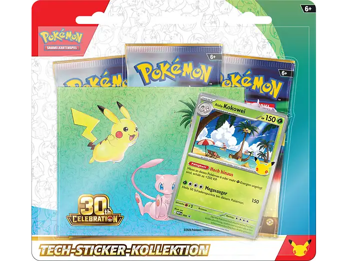 Pokémon - 30 Jahre Tech-Sticker-Kollektion Alola-Kokowei (DE)
