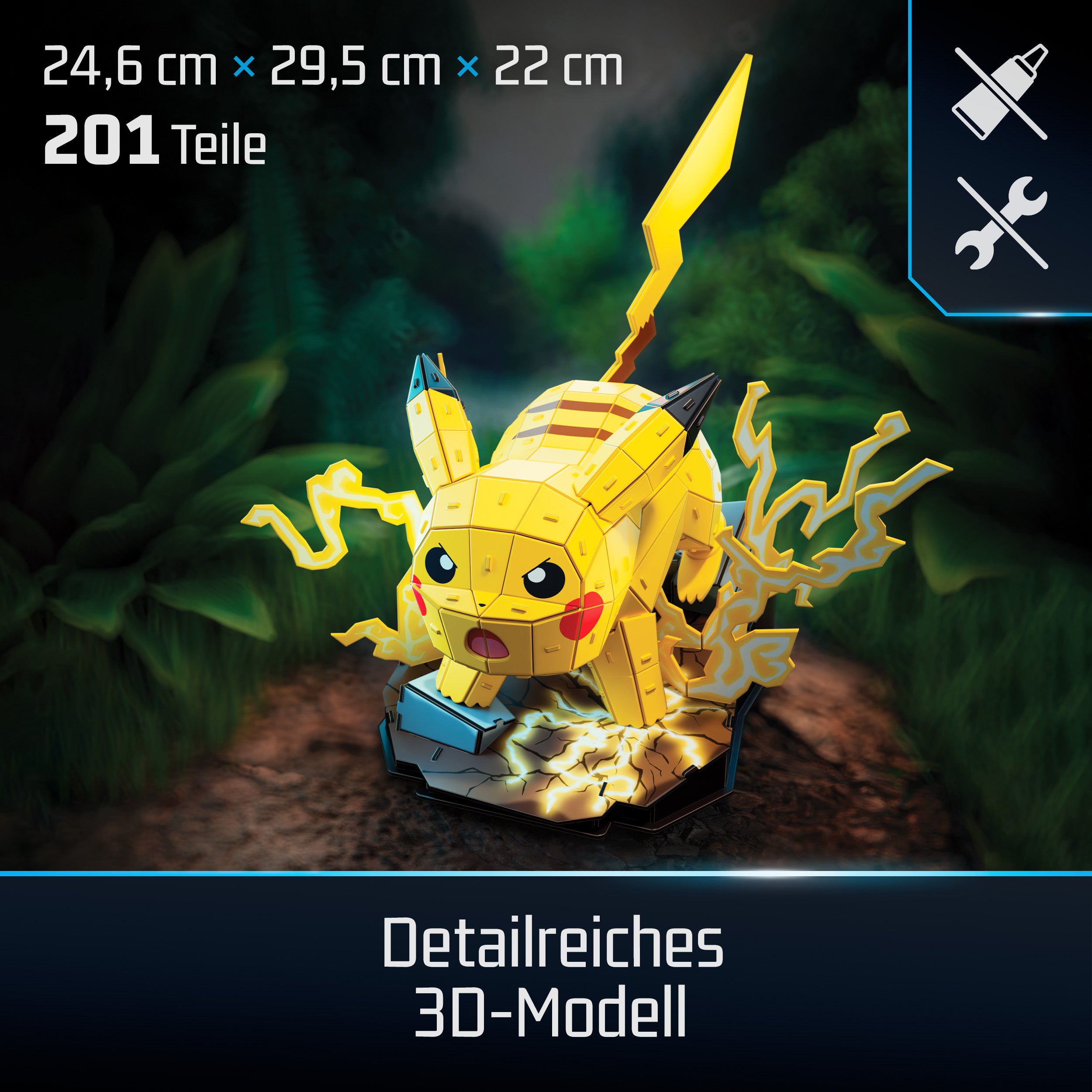 Spin Master 4D Build Pokémon Pikachu – 3D Pixel-Modellbausatz