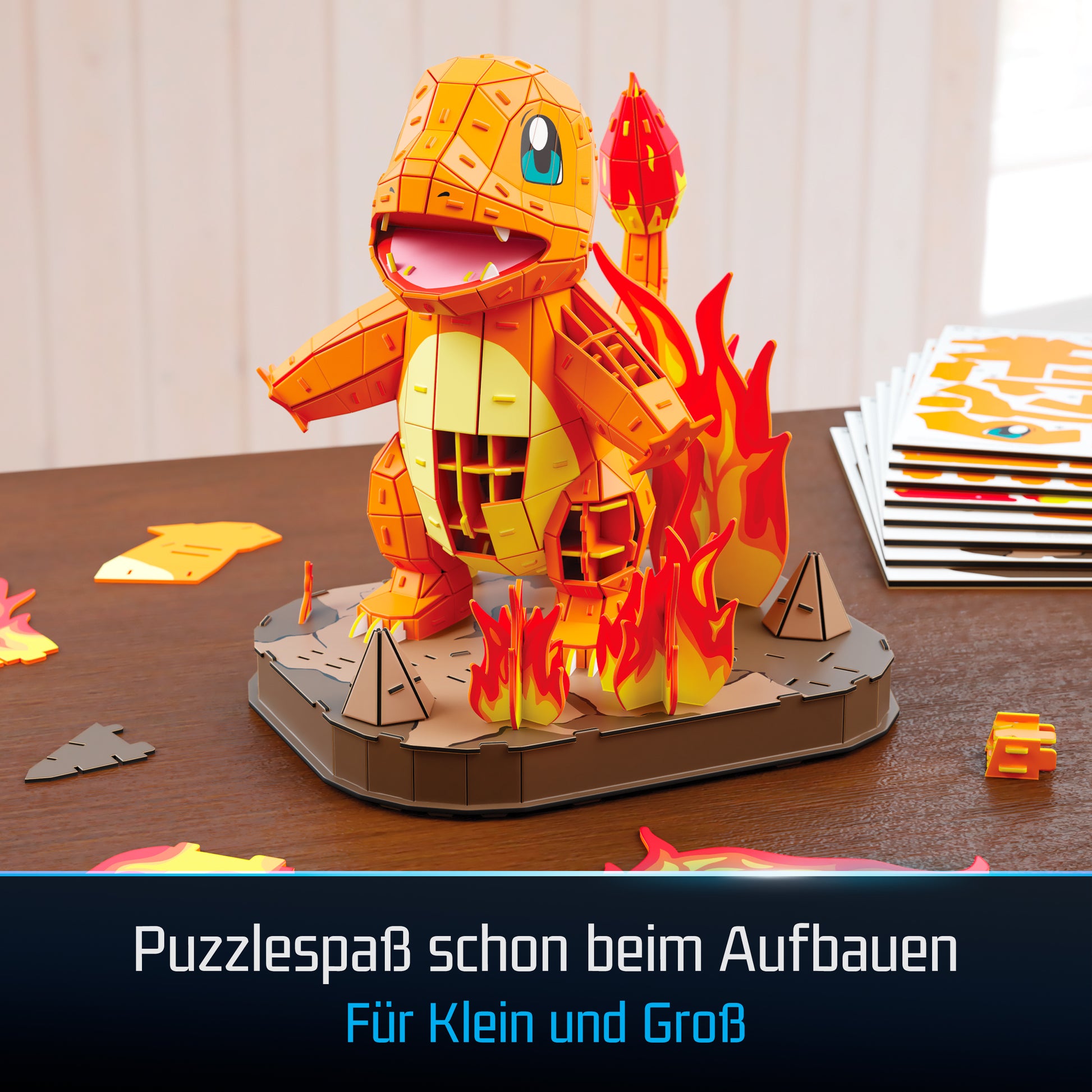 Spin Master 4D Build Pokémon Glumanda – 3D Pixel-Modellbausatz