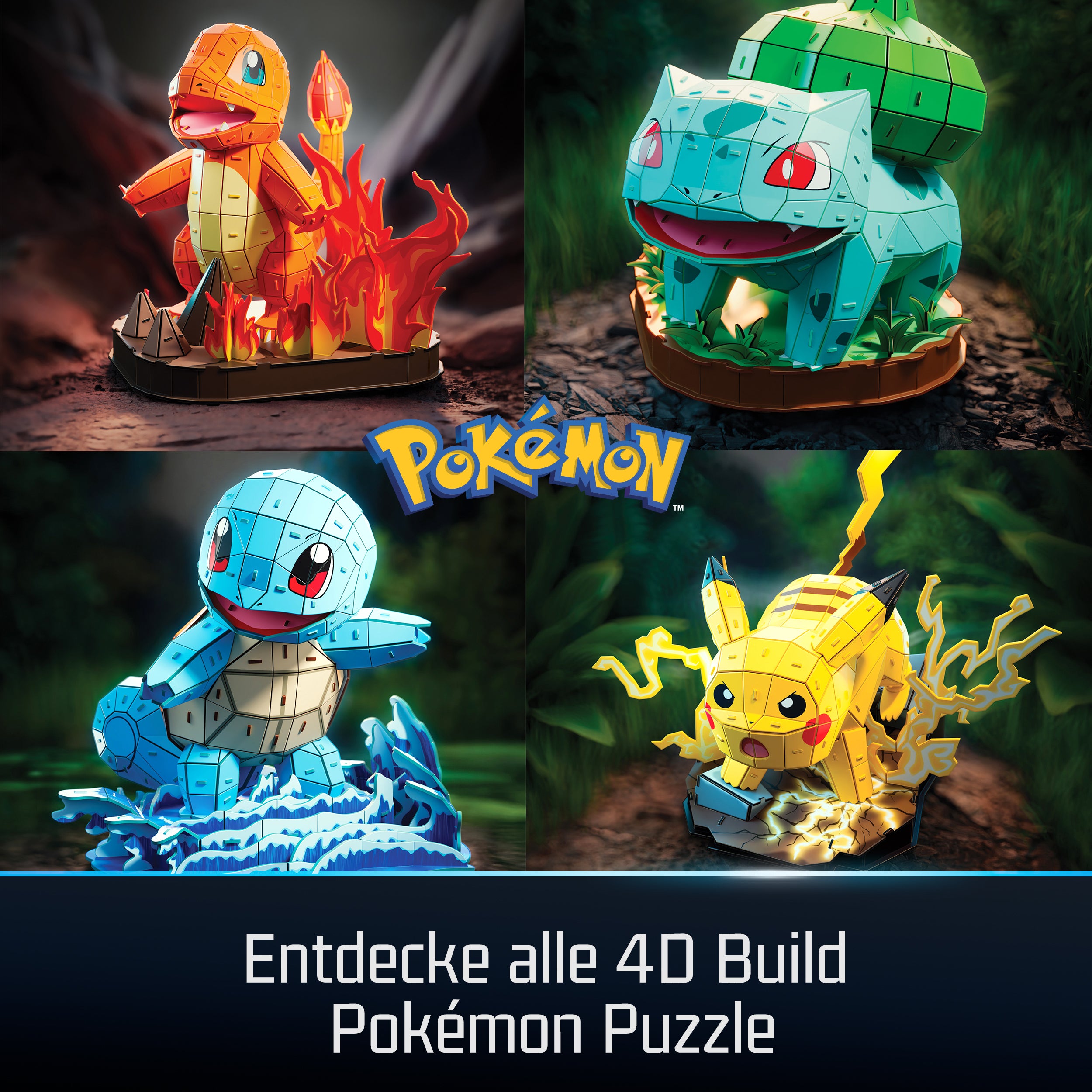 Spin Master 4D Build Pokémon Shiggy – 3D Pixel-Modellbausatz