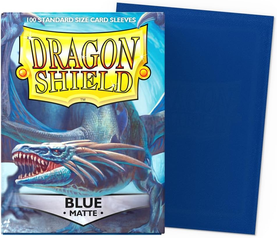 Dragon Shield Standard Size Card Sleeves - Matte Blue (100 Sleeves)