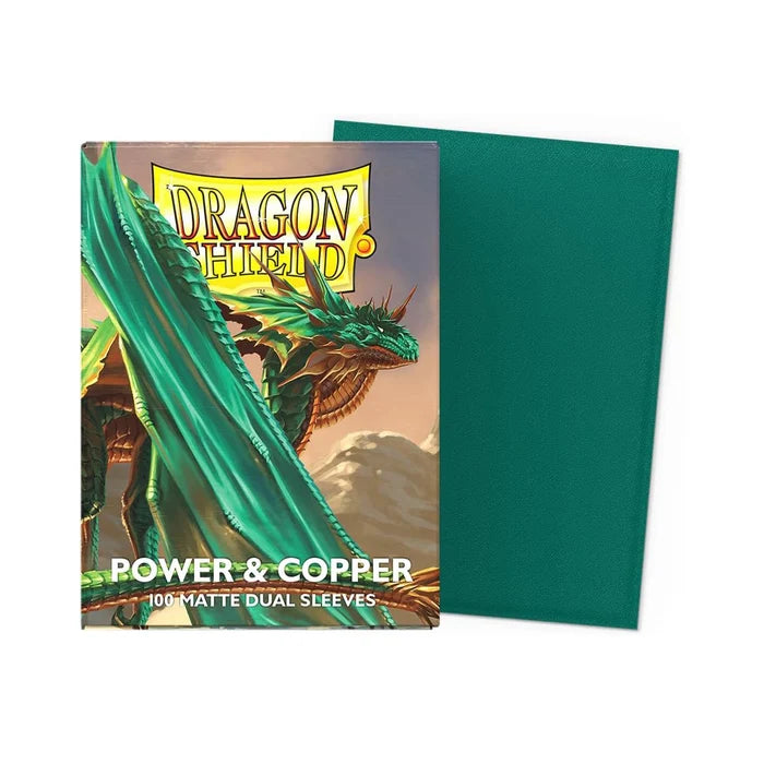 Dragon Shield Standard Size Card Sleeves - Matte Dual Power & Copper (100 Sleeves)