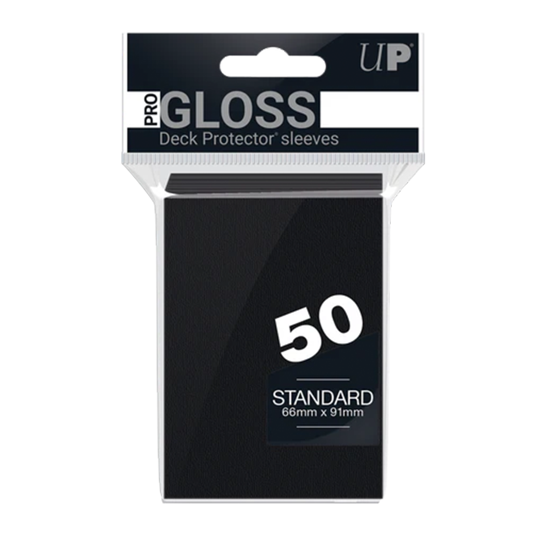 Ultra Pro Gloss Standard Deck Protector - Schwarz (50 Hüllen)