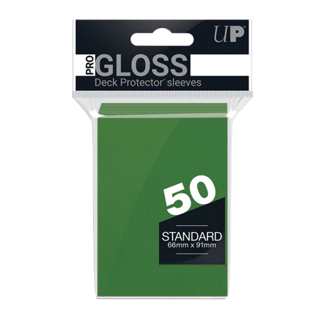 Ultra Pro Gloss Standard Deck Protector - Grün (50 Hüllen)