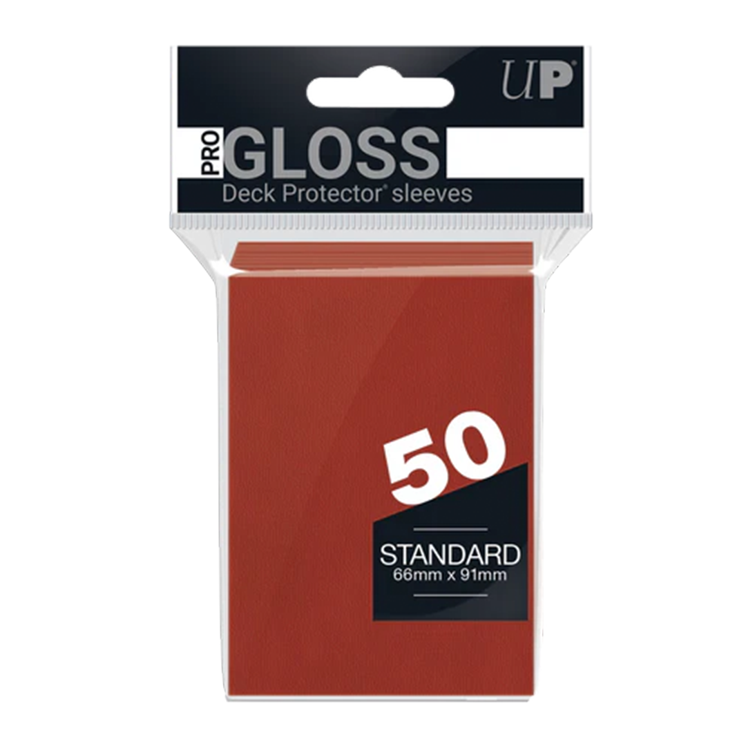 Ultra Pro Gloss Standard Deck Protector - Rot (50 Hüllen)