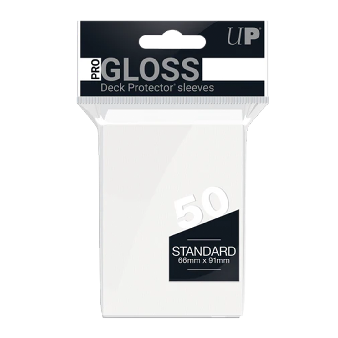 Ultra Pro Gloss Standard Deck Protector - Weiß (50 Hüllen)