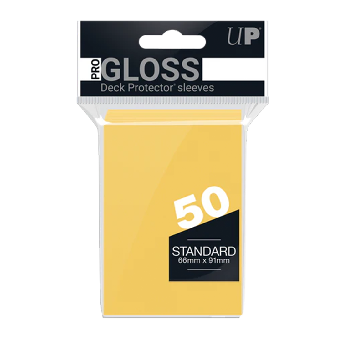 Ultra Pro Gloss Standard Deck Protector - Gelb (50 Hüllen)