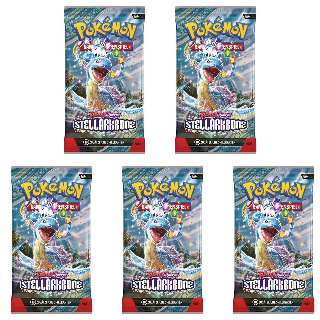 Pokemon Stellarkrone - 5 x Booster Pack (deutsch)