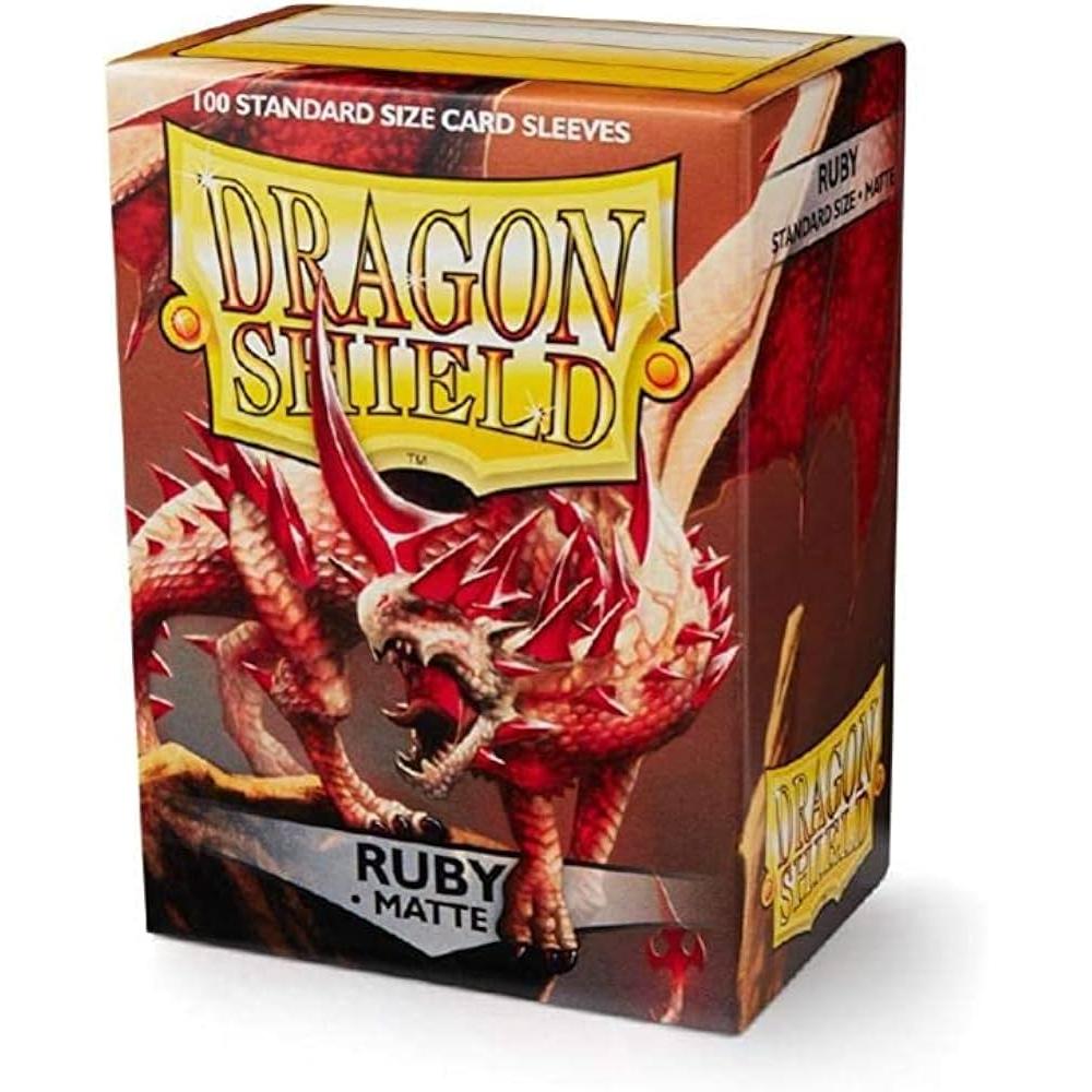 Dragon Shield Standard Size Card Sleeves - Matte Ruby (100 Sleeves)