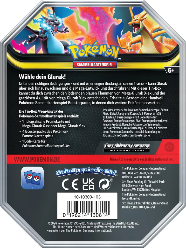 Pokémon TCG Mega-Glurak X-ex Tin-Box Deutsch – 4 Boosterpacks & Promo - Bild 2