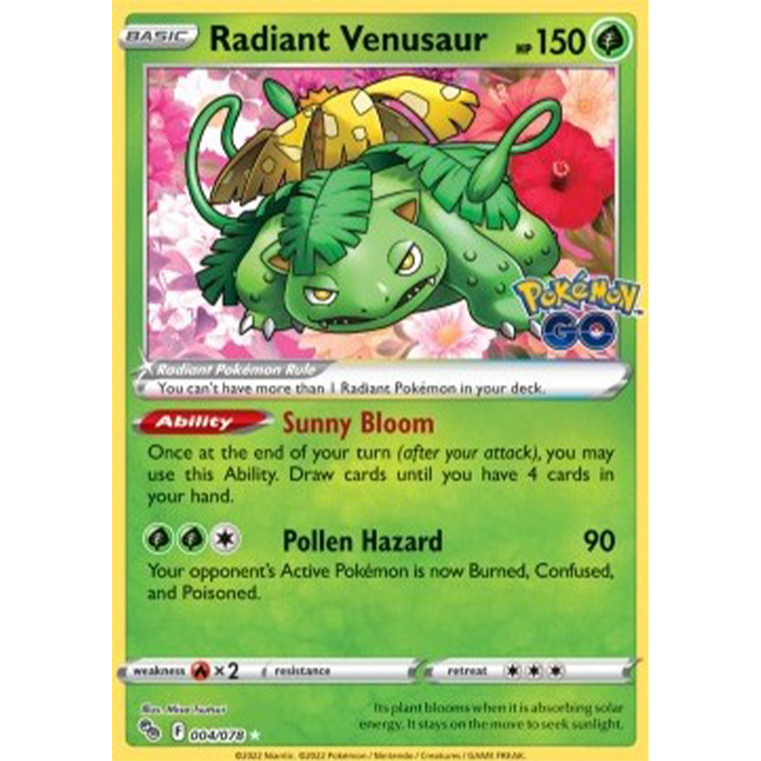 Radiant Venusaur PKMGO-004