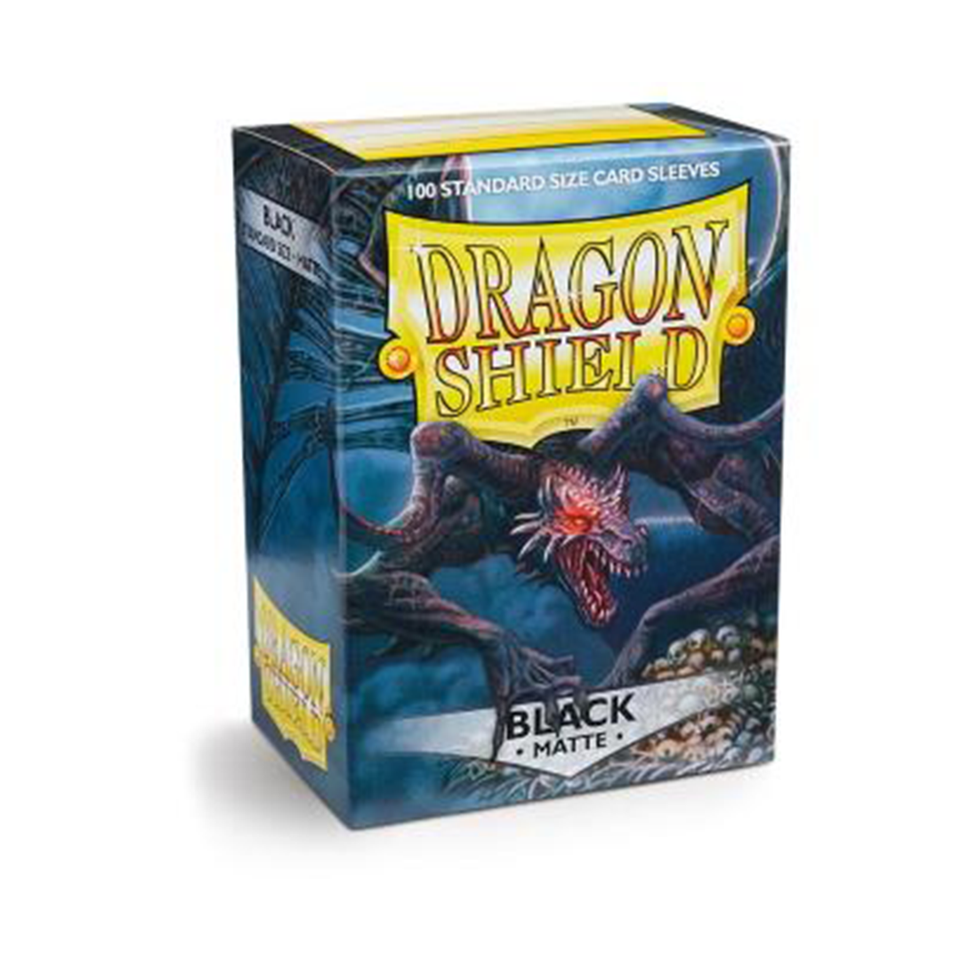 Dragon Shield Standard Size Card Sleeves - Matte Black (100 Sleeves)