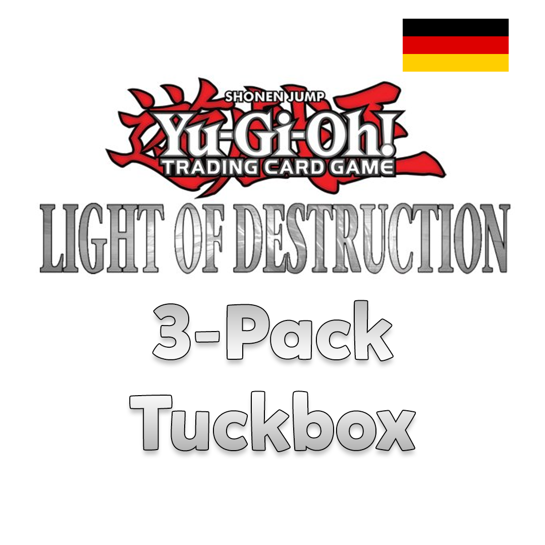 Yu-Gi-Oh! Light of Destruction Reprint - 3-Pack Tuckbox (deutsch)