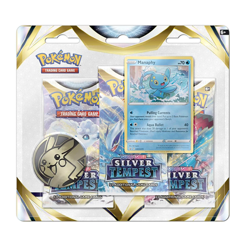 Pokemon Silver Tempest 3-Pack-Blister Manaphy (englisch)