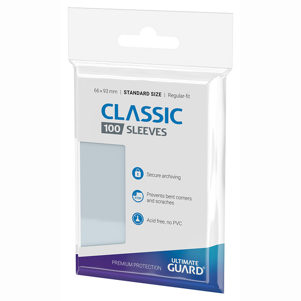 Ultimate Guard Classic Soft Sleeves Standard Size - Transparent (100)