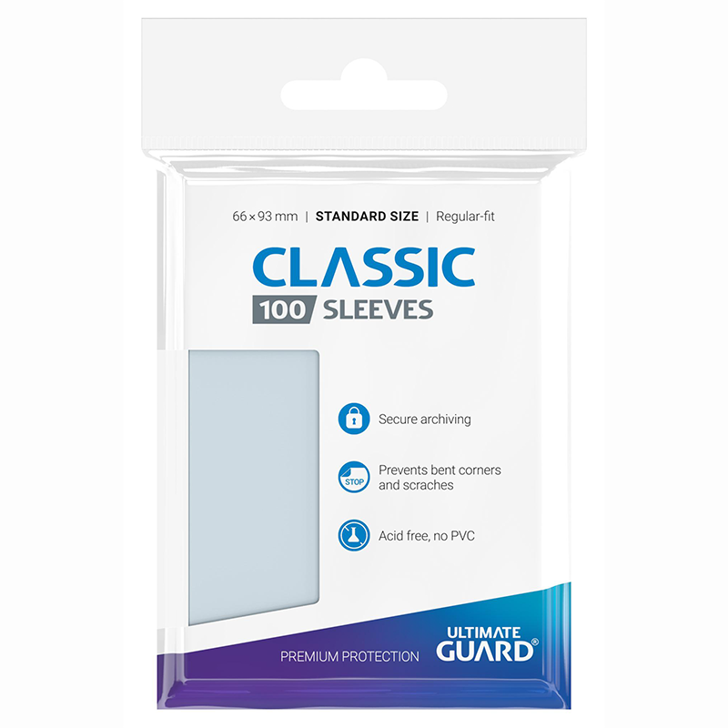 Ultimate Guard Classic Soft Sleeves Standard Size - Transparent (100)