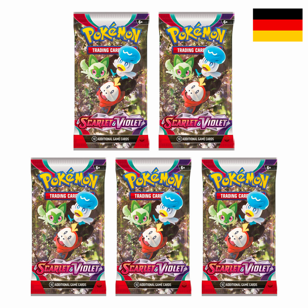 Pokemon Karmesin & Purpur 5 x Booster Pack (deutsch)