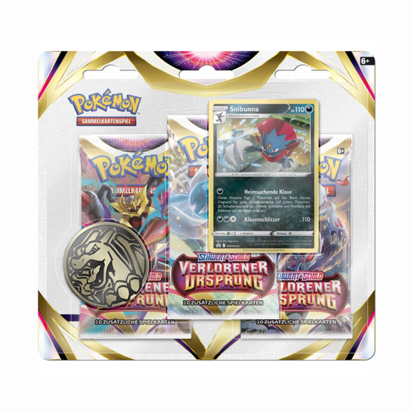 Pokemon Verlorener Ursprung 3-Pack-Blister Snibunna (deutsch)