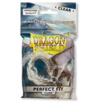 Dragon Shield Standard Perfect Fit Card Sleeves - Clear (100 Sleeves) - Divine Cards
