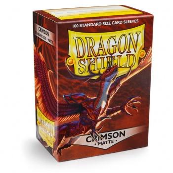 Dragon Shield Standard Size Card Sleeves - Matte Crimson (100 Sleeves) - Divine Cards