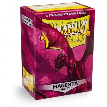 Dragon Shield Standard Size Card Sleeves - Matte Magenta (100 Sleeves) - Divine Cards
