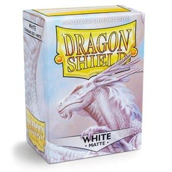 Dragon Shield Standard Size Card Sleeves - Matte White (100 Sleeves) - Divine Cards