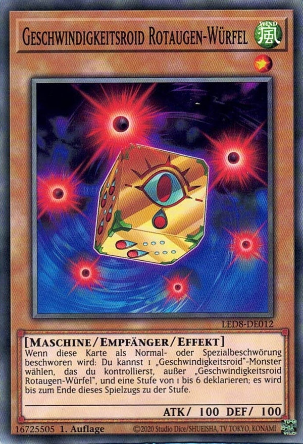 Geschwindigkeitsroid-Rotaugen-Würfel - Common - Divine Cards