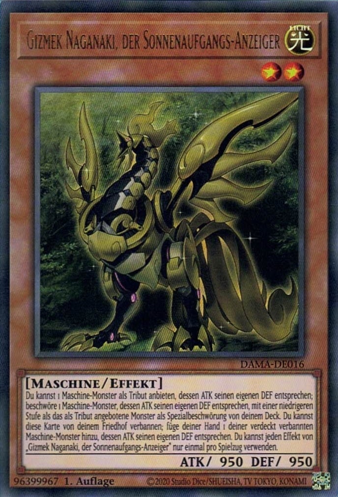 Gizmek Naganaki,der Sonnenaufgangs-Anzeiger - Ultra Rare - Divine Cards