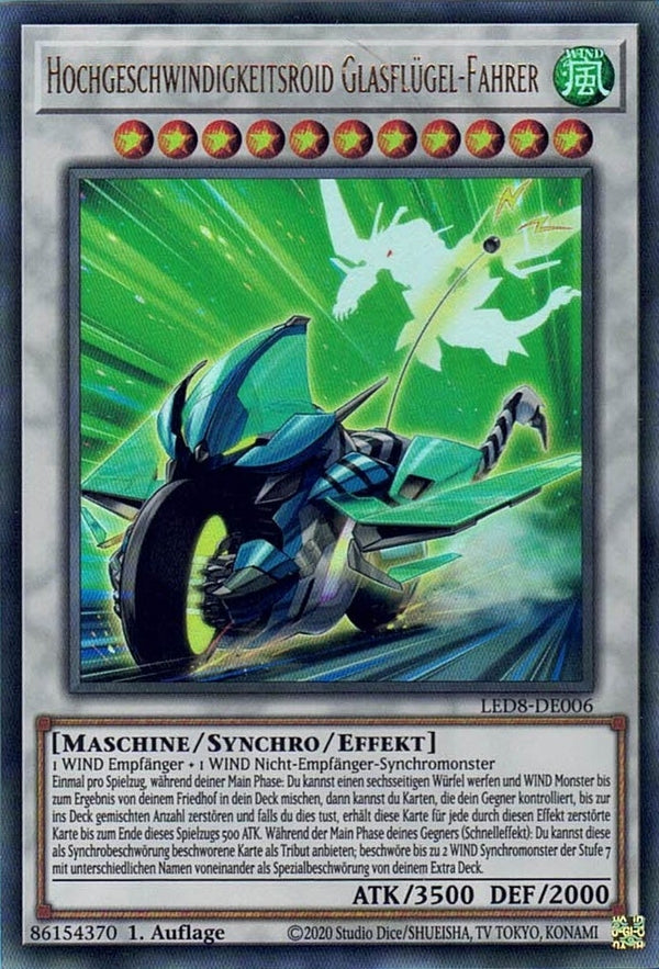 Hochgeschwindigkeitsroid Glasflügel-Fahrer - Ultra Rare - Divine Cards