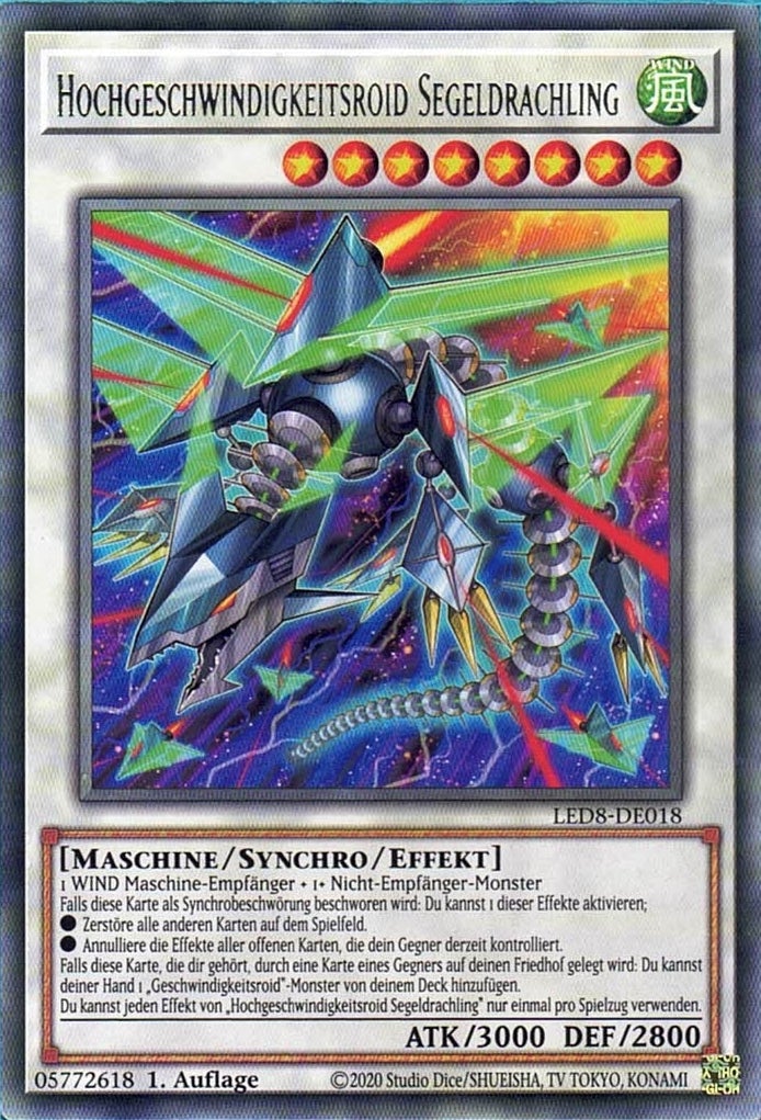 Hochgeschwindigkeitsroid Segeldrachling - Rare - Divine Cards