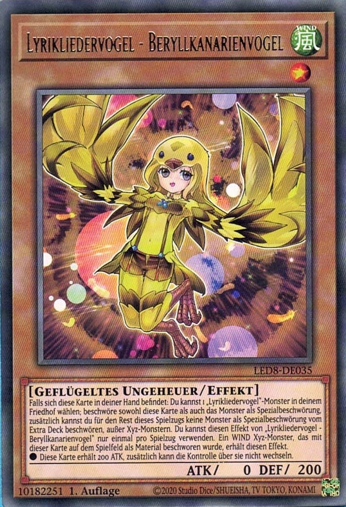 Lyrikliedervogel-Beryllkanarienvogel - Rare - Divine Cards