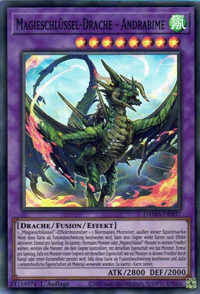 Magieschlüssel-Drache-Andrabime - Super Rare - Divine Cards