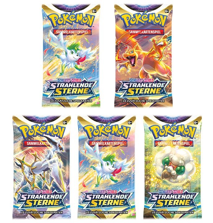Pokemon Brilliant Stars | Strahlende Sterne 5 x Booster Pack (deutsch) - Divine Cards
