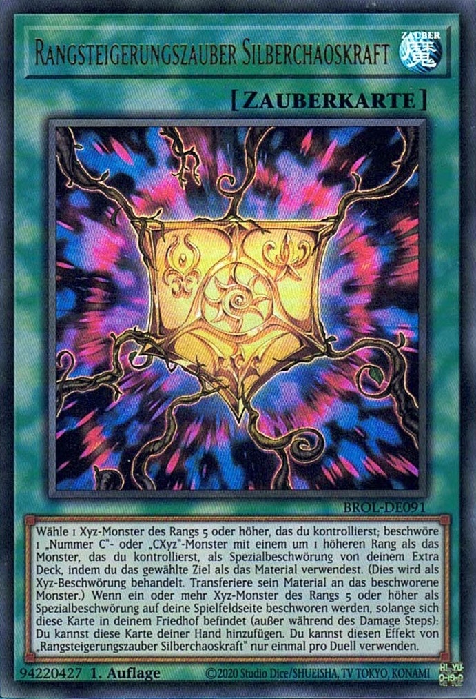 Rangsteigerungszauber Silberchaoskraft - Ultra Rare - Divine Cards