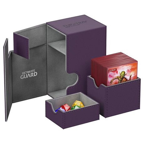 Ultimate Guard Flip´n´Tray Deck Case 80+ Standard Size XenoSkinTM (Purple) - Divine Cards