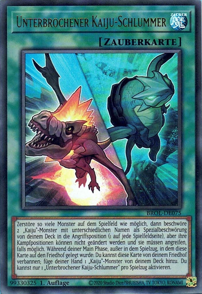 Unterbrochener Kaiju-Schlummer - Ultra Rare - Divine Cards