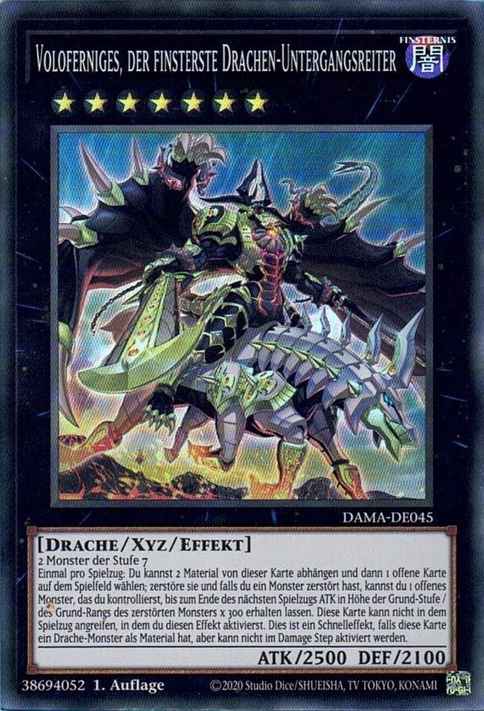 Voloferniges,der finsterste Drachen-Untergangsreiter - Super Rare - Divine Cards