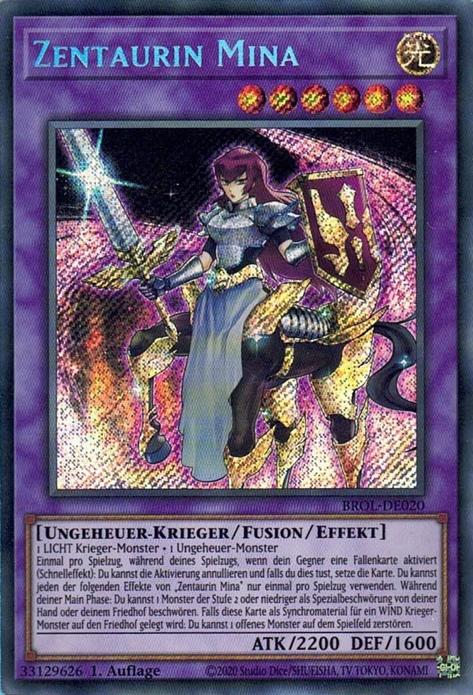 Zentaurin Mina - Secret Rare - Divine Cards